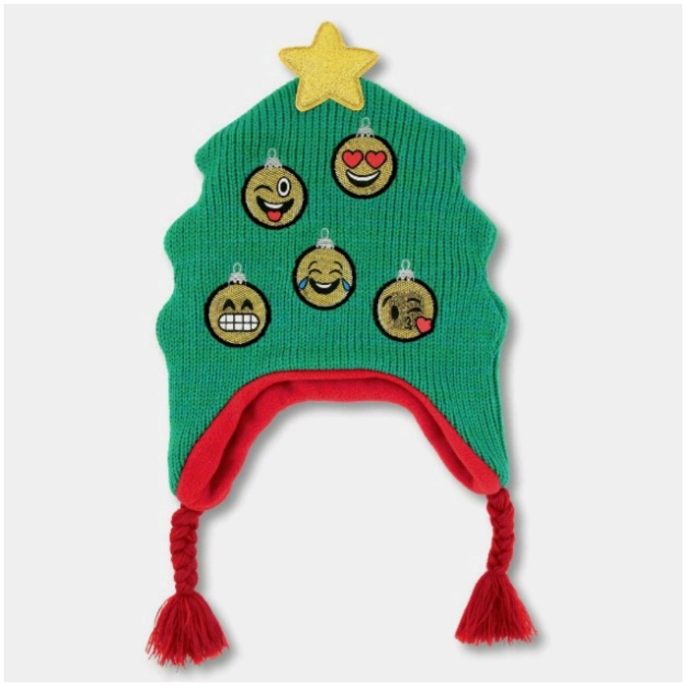 NWT Emoji Holiday Peruvian Winter Hat OSFM